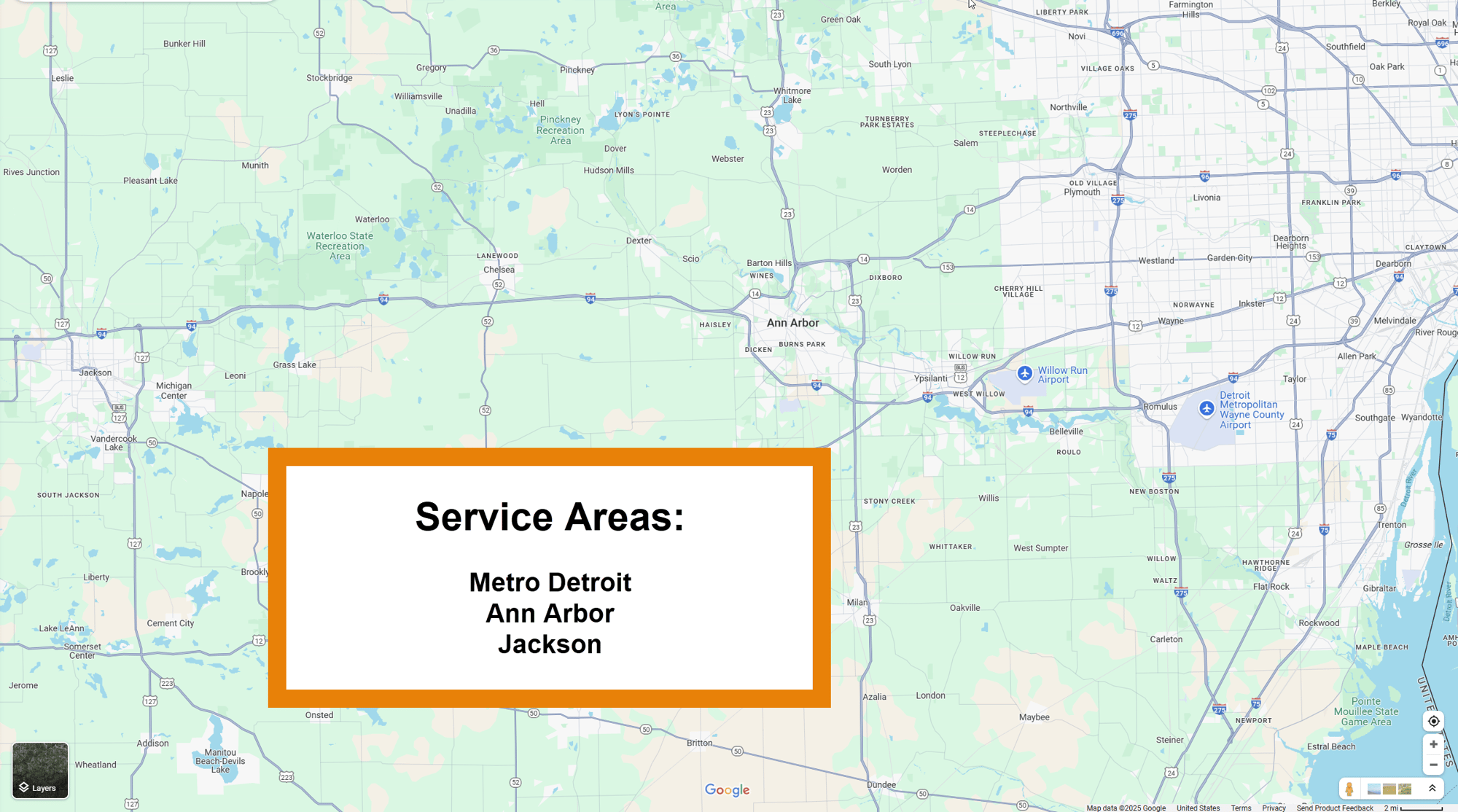 Map Service Area